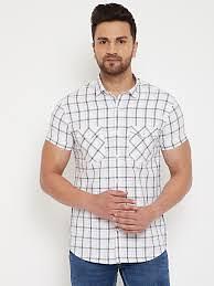 Checked Slim Fit Shirt short sleeves